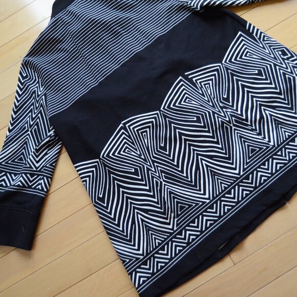 Ali Miles Black White Babydoll Jacket Size XL - Picture 10 of 11